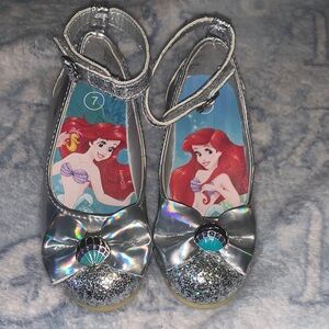 Disney Silver Glitter Ariel Kids Dress Shoes